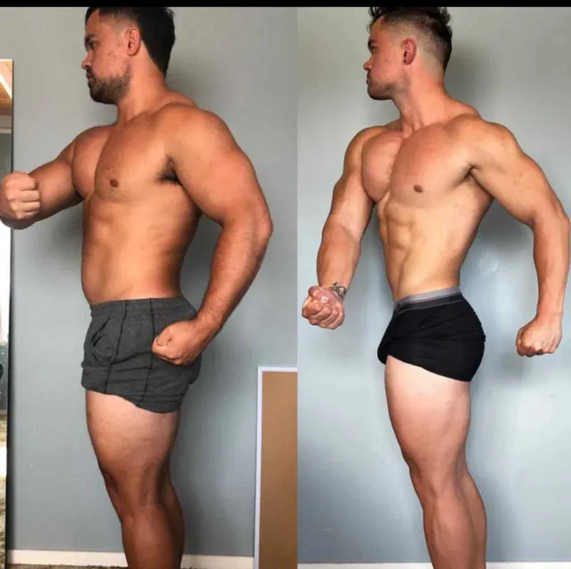 Before and after — cut to stage shape